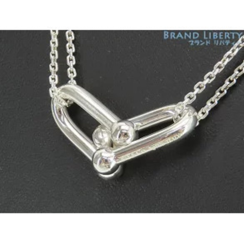 Tiffany Co Double Link Necklace Sterling Silver Pendant
